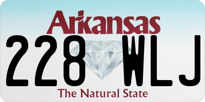 AR license plate 228WLJ