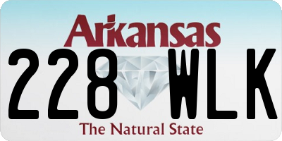 AR license plate 228WLK