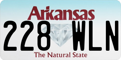 AR license plate 228WLN