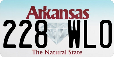 AR license plate 228WLO