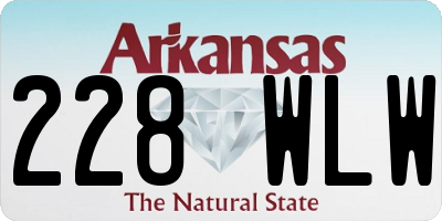 AR license plate 228WLW