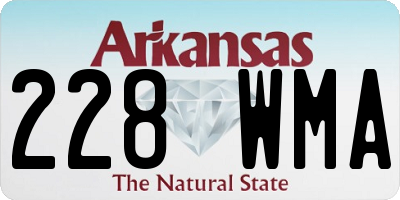 AR license plate 228WMA