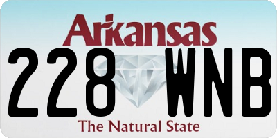 AR license plate 228WNB