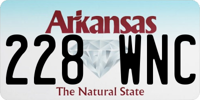 AR license plate 228WNC