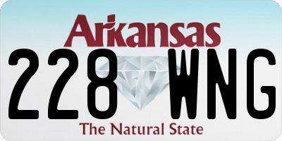 AR license plate 228WNG