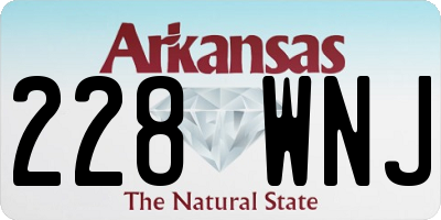 AR license plate 228WNJ