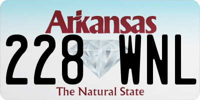 AR license plate 228WNL