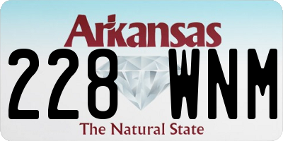 AR license plate 228WNM