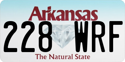 AR license plate 228WRF