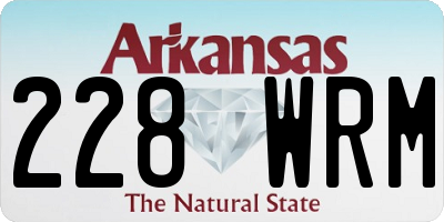 AR license plate 228WRM