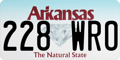 AR license plate 228WRO
