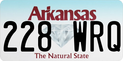 AR license plate 228WRQ
