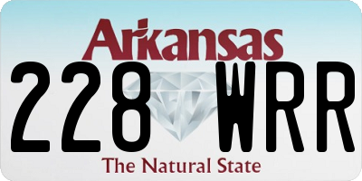 AR license plate 228WRR