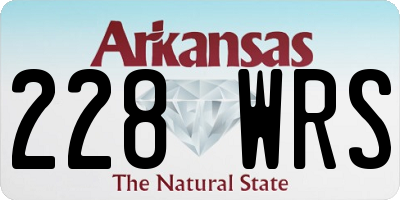 AR license plate 228WRS