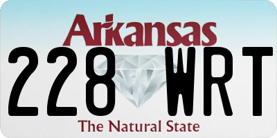 AR license plate 228WRT