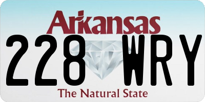 AR license plate 228WRY