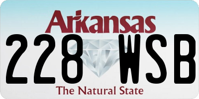 AR license plate 228WSB