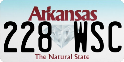 AR license plate 228WSC
