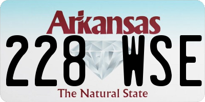 AR license plate 228WSE