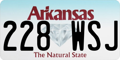AR license plate 228WSJ