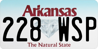 AR license plate 228WSP