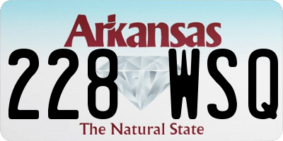 AR license plate 228WSQ