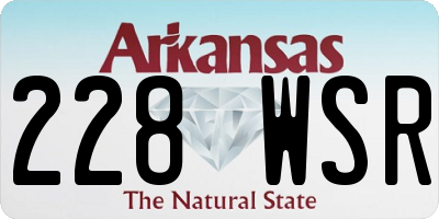 AR license plate 228WSR