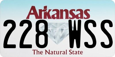 AR license plate 228WSS
