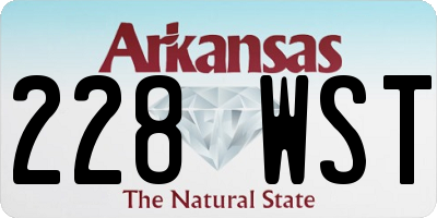AR license plate 228WST