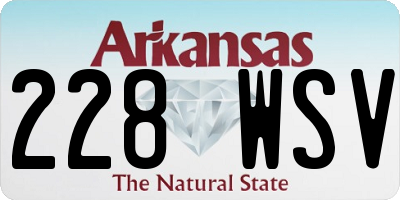 AR license plate 228WSV