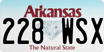 AR license plate 228WSX