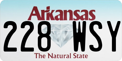 AR license plate 228WSY