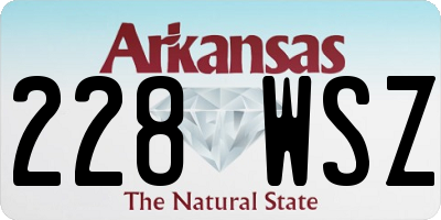 AR license plate 228WSZ