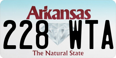 AR license plate 228WTA