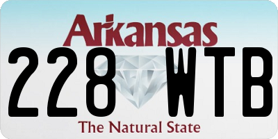 AR license plate 228WTB