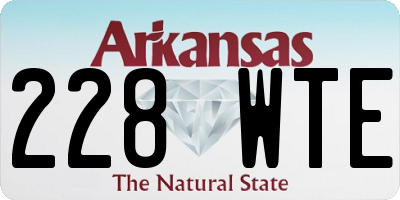 AR license plate 228WTE