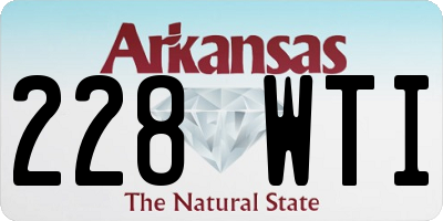 AR license plate 228WTI