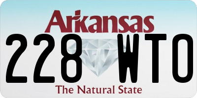 AR license plate 228WTO