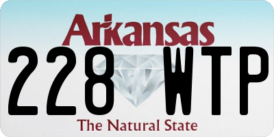AR license plate 228WTP