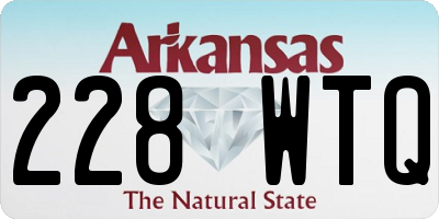 AR license plate 228WTQ