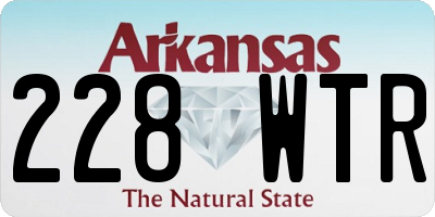 AR license plate 228WTR