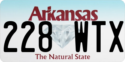 AR license plate 228WTX