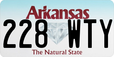 AR license plate 228WTY