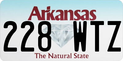 AR license plate 228WTZ