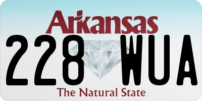 AR license plate 228WUA