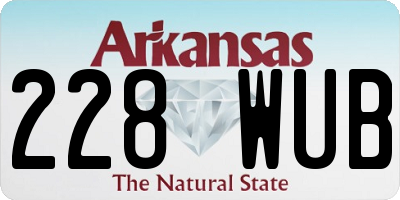 AR license plate 228WUB