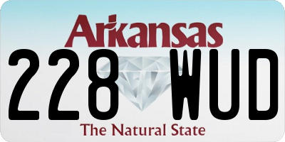 AR license plate 228WUD