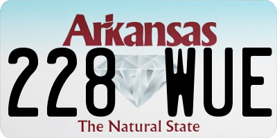 AR license plate 228WUE