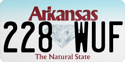 AR license plate 228WUF
