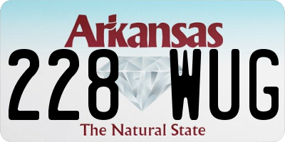 AR license plate 228WUG